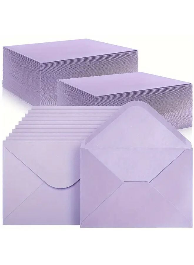50pcs Lavender Envelopes Self Sealing Closure For Wedding Invitations DIY Crafts Gifts - Image 3